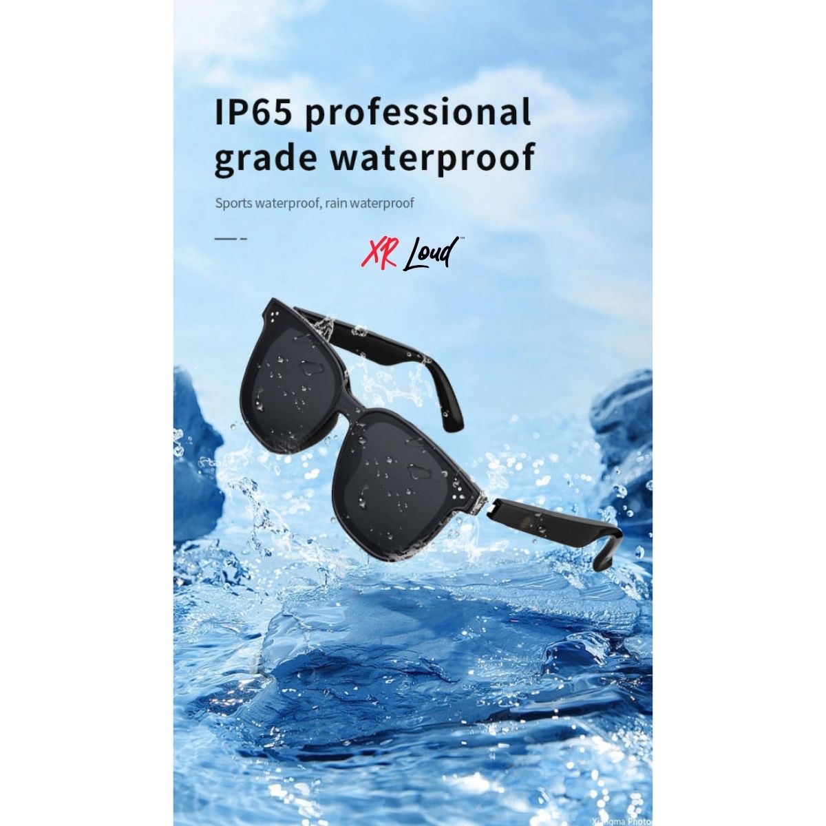 Waterproof Glasses - Black King Bluetooth Speaker Glasses