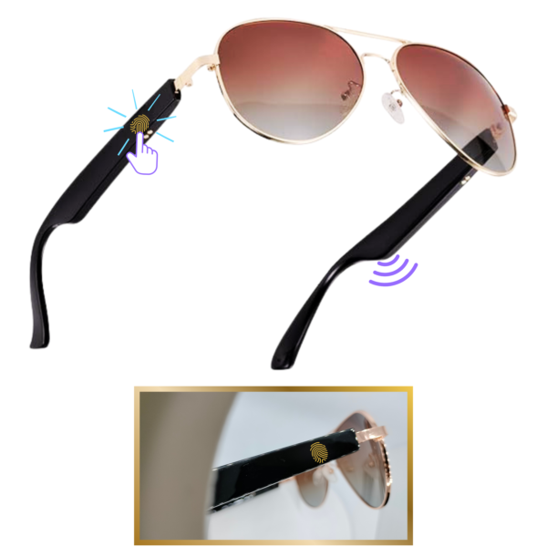 Bluetooth Glasses Aviator Compatible with Android Siri